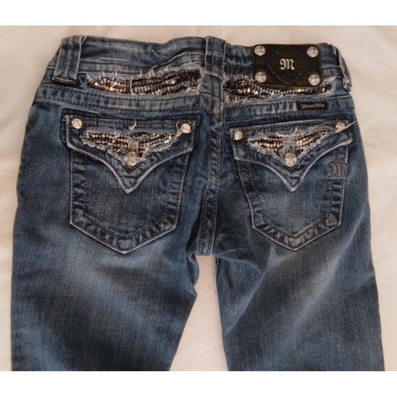 Miss Me Jeans Blue Medium Wash JP6050B2 Boot Cut Embellished Size 26 - Picture 8 of 8